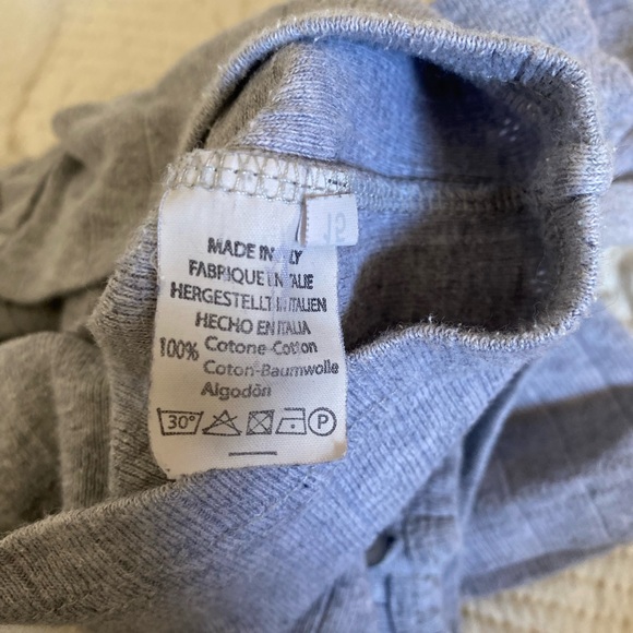 Brandy Melville Grey Button-Up zelly short sleeve Crop Top - Picture 6 of 6